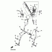 Схема узла: Передний тормозной цилиндр Yamaha BT1100 Bulldog