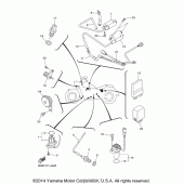 Схема вузла: Електроустаткування (1) Yamaha XVS1300 V-Star