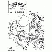 Схема вузла: Облицювальні елементи 1 Yamaha XTZ750 Super Tenere