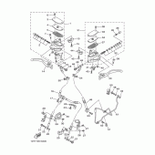 Схема вузла: Передній гальмівний циліндр Yamaha XV1900 Midnight Star