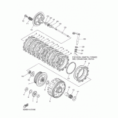 Схема вузла: Зчеплення Yamaha YZ250 YZ250FX