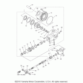 Схема вузла: Вал приводний та редуктор Yamaha XVS650 V-Star Custom