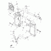Схема вузла: Радіатор та Патрубок системи охолодження Yamaha WR250 WR250F