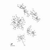 Схема вузла: Підніжки та Підставка Yamaha FZ6 FZ6-S2 (Naked)