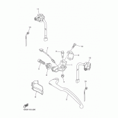 Схема узла: Пульт управления рулевой и Рычаг Yamaha WR450F