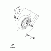 Схема узла: Переднее колесо Yamaha YP250 X-MAX
