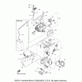 Схема вузла: Впускна система (1) Yamaha XVS1300 Stryker