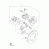 Схема вузла: Задній гальмівний супорт Yamaha YZF-R1 R1