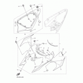Схема вузла: Бічна кришка Yamaha YZF-R6/YZF600 R6