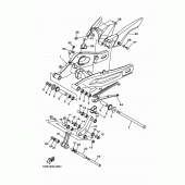 Схема вузла: Задній важіль та підвіска Yamaha MT07/ MTT690 MT-07