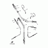 Схема вузла: Кермо та Тросики Yamaha TW200