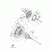 Схема вузла: Заднє колесо Yamaha XVS400 Drag Star