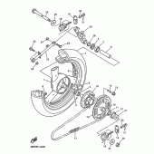 Схема вузла: Заднє колесо Yamaha XJ600 Diversion (S-TYPE)