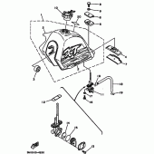 Схема узла: Топливный бак Yamaha XT350 XT350