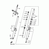 Схема вузла: Вилка передньої осі Yamaha XJ600 Diversion (S-TYPE)