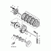 Схема вузла: Зчеплення Yamaha WR125 WR125R