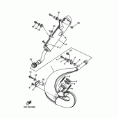 Схема узла: Выхлопная система Yamaha YZ250 YZ250