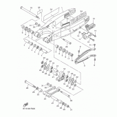 Схема вузла: Задній важіль та підвіска Yamaha YZ450F YZ450F