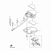 Схема вузла: Задній ліхтар (Стоп сигнал) Yamaha WR250 WR250F