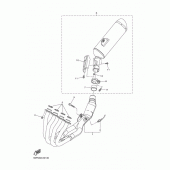 Схема вузла: Вихлопна система Yamaha FZ8 FZ8 (Naked)