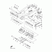Схема вузла: Задній важіль та підвіска Yamaha WR250 WR250F
