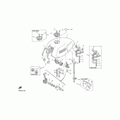 Схема узла: Топливный бак Yamaha XJR400
