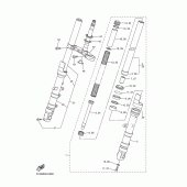 Схема вузла: Вилка передньої осі Yamaha FZ6 FZ6 FAZER (ABS)