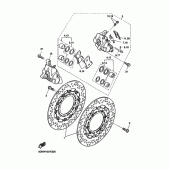 Схема узла: Передний тормоз Yamaha VMX12 V-MAX