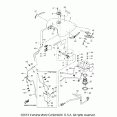 Схема вузла: Паливний бак Yamaha XVS1300 V-Star