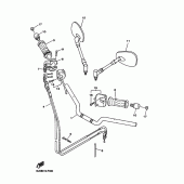 Схема вузла: Кермо та Тросики Yamaha XJR1300
