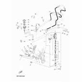 Схема вузла: Задній гальмівний циліндр Yamaha XT660 Tenere