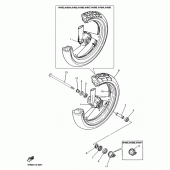 Схема узла: Переднее колесо Yamaha XJR400
