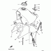 Схема узла: Топливный бак Yamaha DT125 DT125R