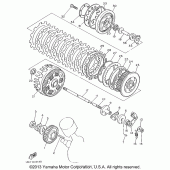 Схема вузла: Зчеплення Yamaha XV1100 Virago