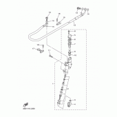 Схема вузла: Задній гальмівний циліндр Yamaha YZ250 YZ250FX