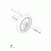 Схема вузла: Переднє колесо Yamaha YZF-R6/YZF600 R6