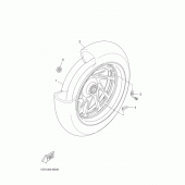 Схема узла: Заднее колесо Yamaha YP400 X-MAX 400