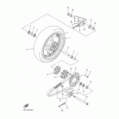 Схема вузла: Заднє колесо Yamaha YZF-R6/YZF600 R6S
