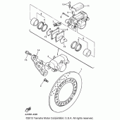 Схема вузла: Задній гальмівний супорт Yamaha YZF600R Thundercat