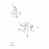 Схема узла: Пульт управления рулевой и Рычаг Yamaha XT660 Tenere