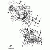 Схема вузла: Головка циліндра Yamaha XV750 Virago