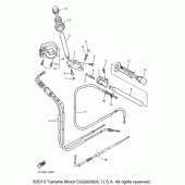 Схема вузла: Кермо та Тросики Yamaha YZF600R Thundercat