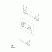Схема узла: Копирный вал и Вилки Yamaha XVS1300 Midnight Star