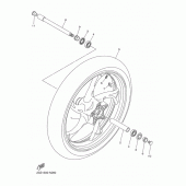 Схема узла: Переднее колесо Yamaha XVS1300 XVS1300 Custom