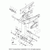 Схема вузла: Задній важіль та підвіска Yamaha YZF600R Thundercat