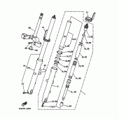 Схема узла: Вилка передней оси Yamaha TRX850