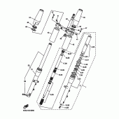 Схема вузла: Вилка передньої осі Yamaha XVS1100 Drag Star Classic