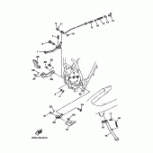 Схема вузла: Підніжки та Підставка Yamaha TTR225 TT-R225