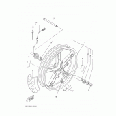 Схема узла: Переднее колесо Yamaha YZF-R125