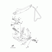 Схема узла: Подножки и Подставка Yamaha YZ125